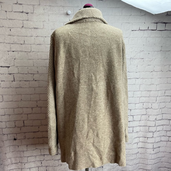 A ida wool blend cardigan light tan size XL - Picture 4 of 6